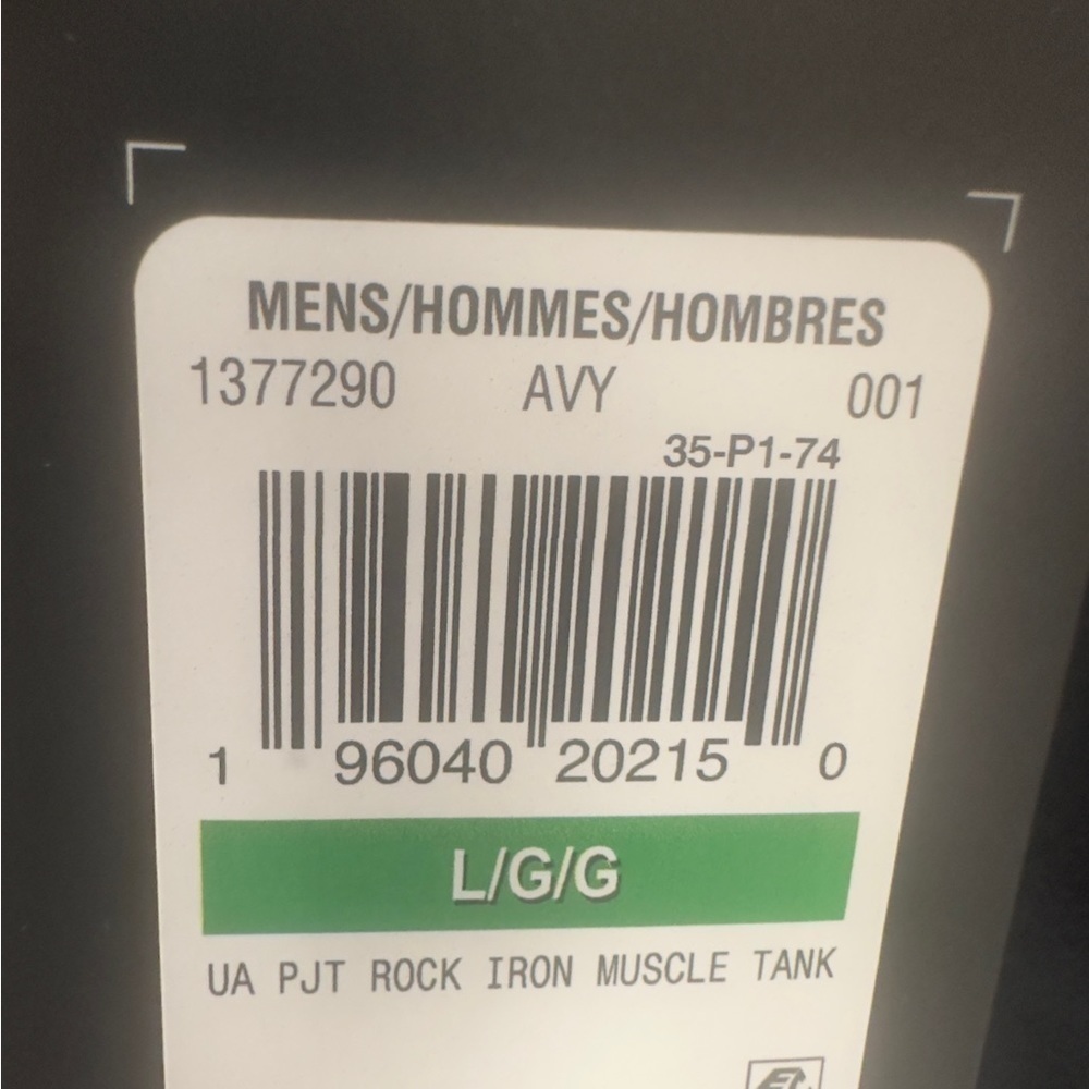 Under Armour Project Rock Tank Top Mens Iron Paradise Gym Training Black size - Picture 4 of 5